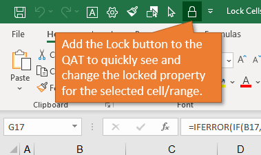 how to lock certain cells in excel mac