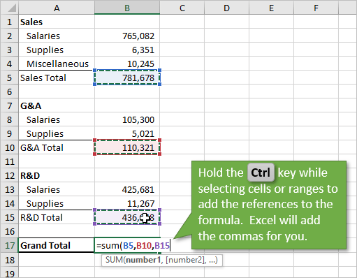 Getting The Excel Formulas To Work