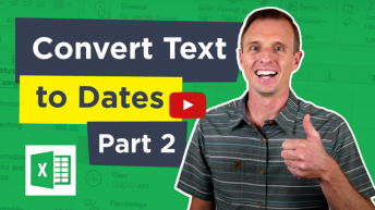 Excel Convert Text to Dates with Text to Columns YouTube Thumb