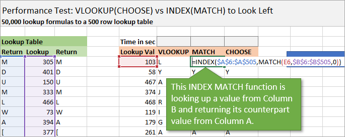 Index Match Formula