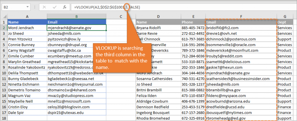 Vlookup column before