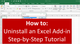 How to Uninstall Excel Add-in Youtube Thumb 1280x720