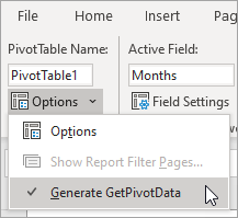 Generate Get Pivot Data