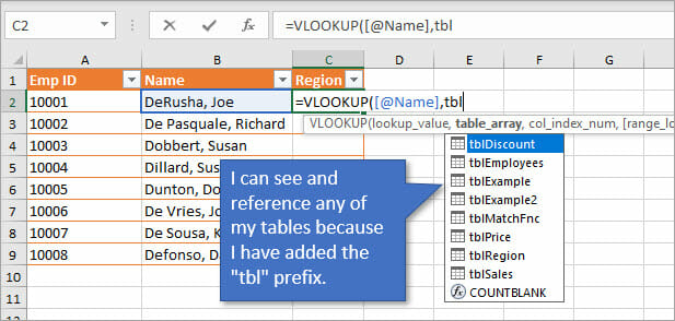 table prefix to reference in formula