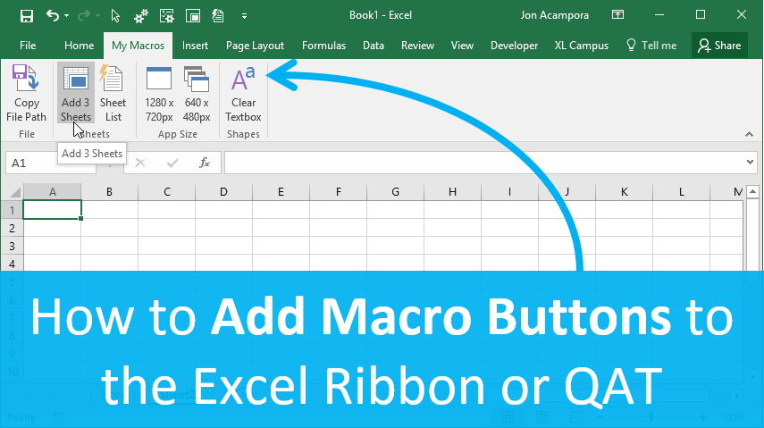 how to assign a macro to a toolbar button in excel 2010