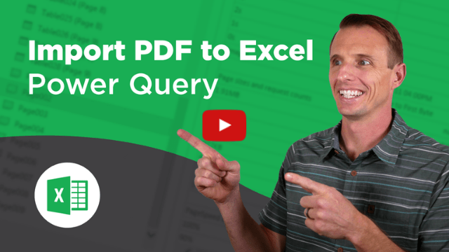How to import pdf files into excel with power query excel campus