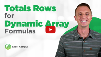 Total Rows for Dynamic Array Formulas and Spill Ranges in Excel