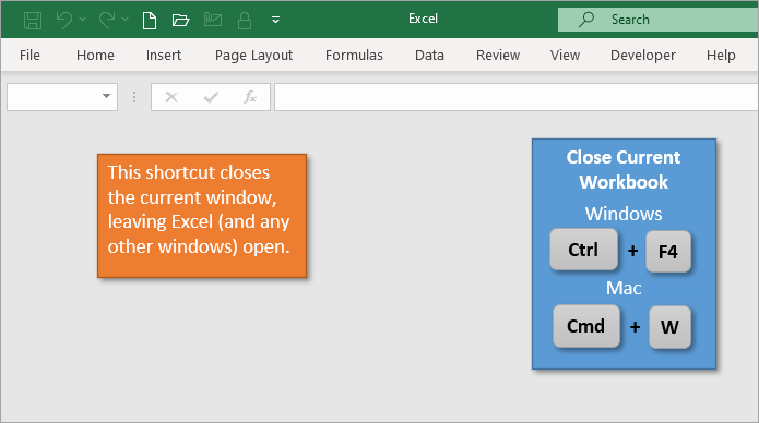 Close current window using Ctrl F4