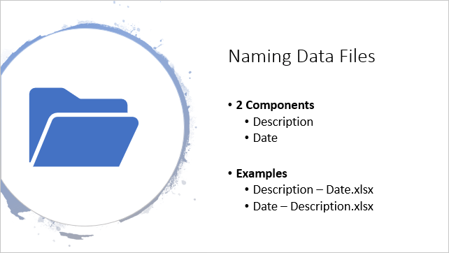 Naming Data Files - 2 Components for Sorting and Organizing