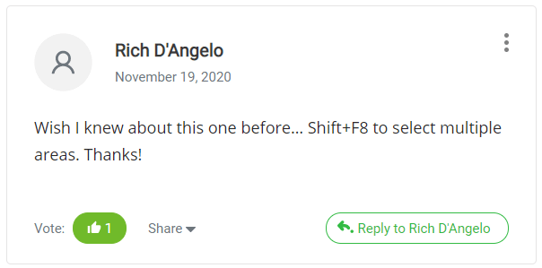 Shift F8 Excel Shortcut to Select Multiple Areas - Rich DAngelo