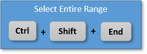 Select Entire Range Ctrl Shift End