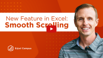Excel Update Smooth Scrolling Rows and Columns