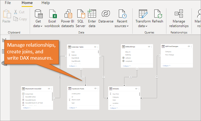 Manage relationships in Power BI