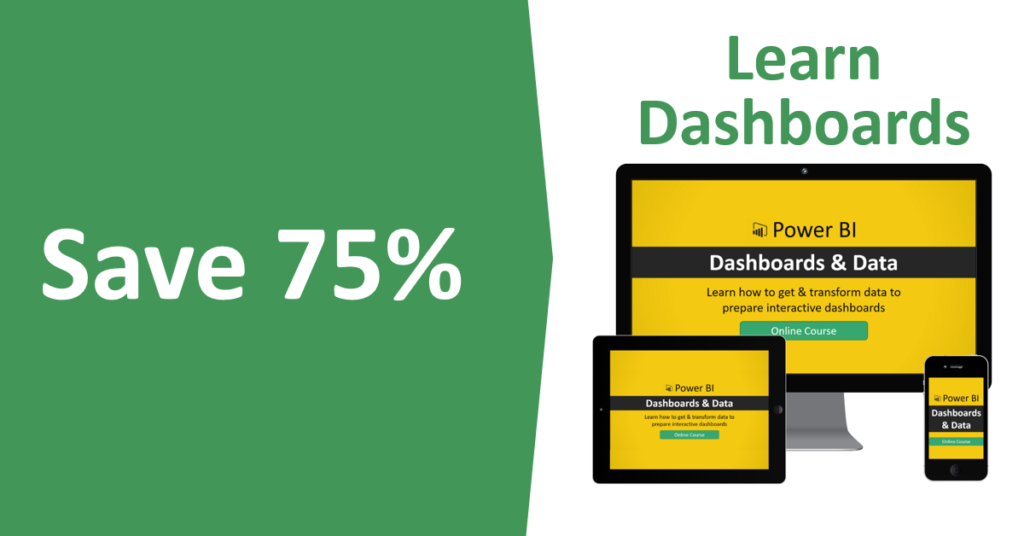 Save 75% on The Power BI Dashboards & Data Online Course