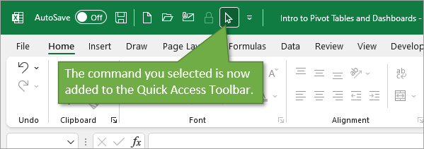 Quick Access Toolbar icon