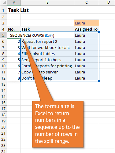 Dynamic Array Numbered List