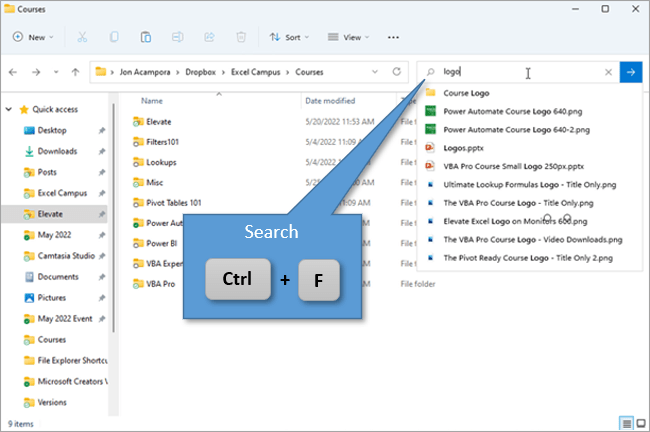 Tìm kiếm File Explorer