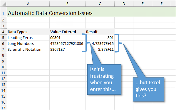 Automatic Data Conversion Issues