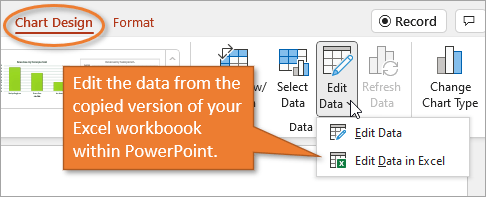 Edit Data in Excel file embedded in PowerPoint