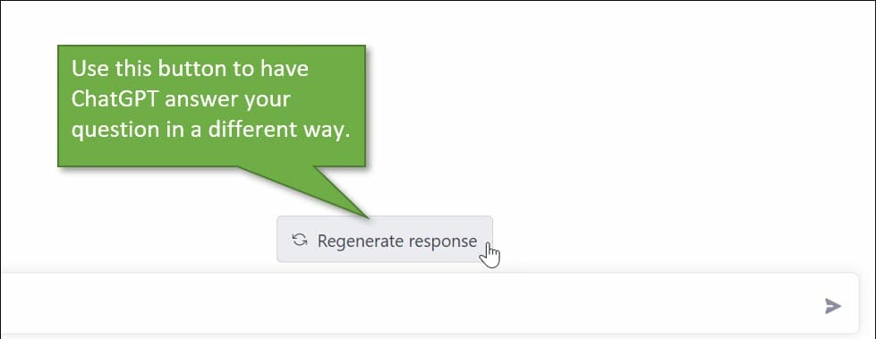 Regenerate response button