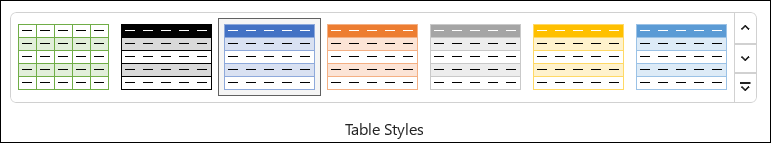 Table Design Styles