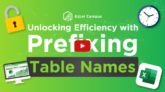 Excel Best Practice - Prefix Table Names