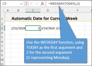 Automate Weekly Date Updates in Excel - Excel Campus