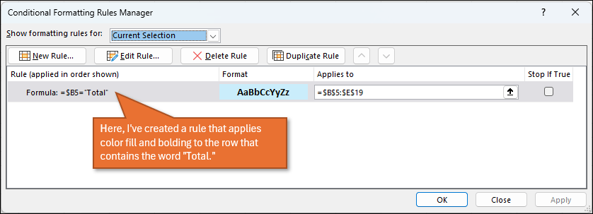 Conditional Formatting Rules Manager