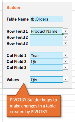 PIVOTBY Builder Tool