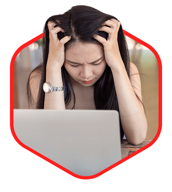 Woman Frustrated at Computer Woman Frustrated at Computer